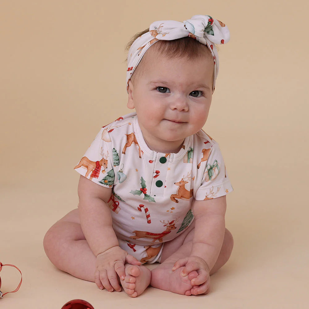 Snuggle Hunny - Prancer & Friends Short Sleeve Organic Bodysuit