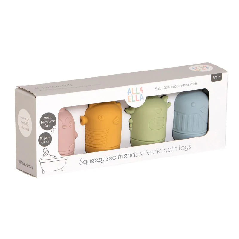 Squeeze Silicone Bath Toys - Sea Friends