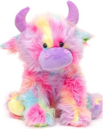 Highland Cow Rainbow Plush Soft Toy - 20cm