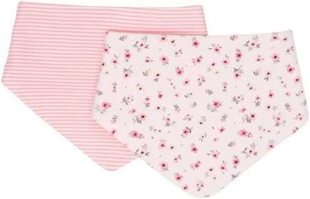 All4Ella - Bandana Bibs 2pk - Pink Petals