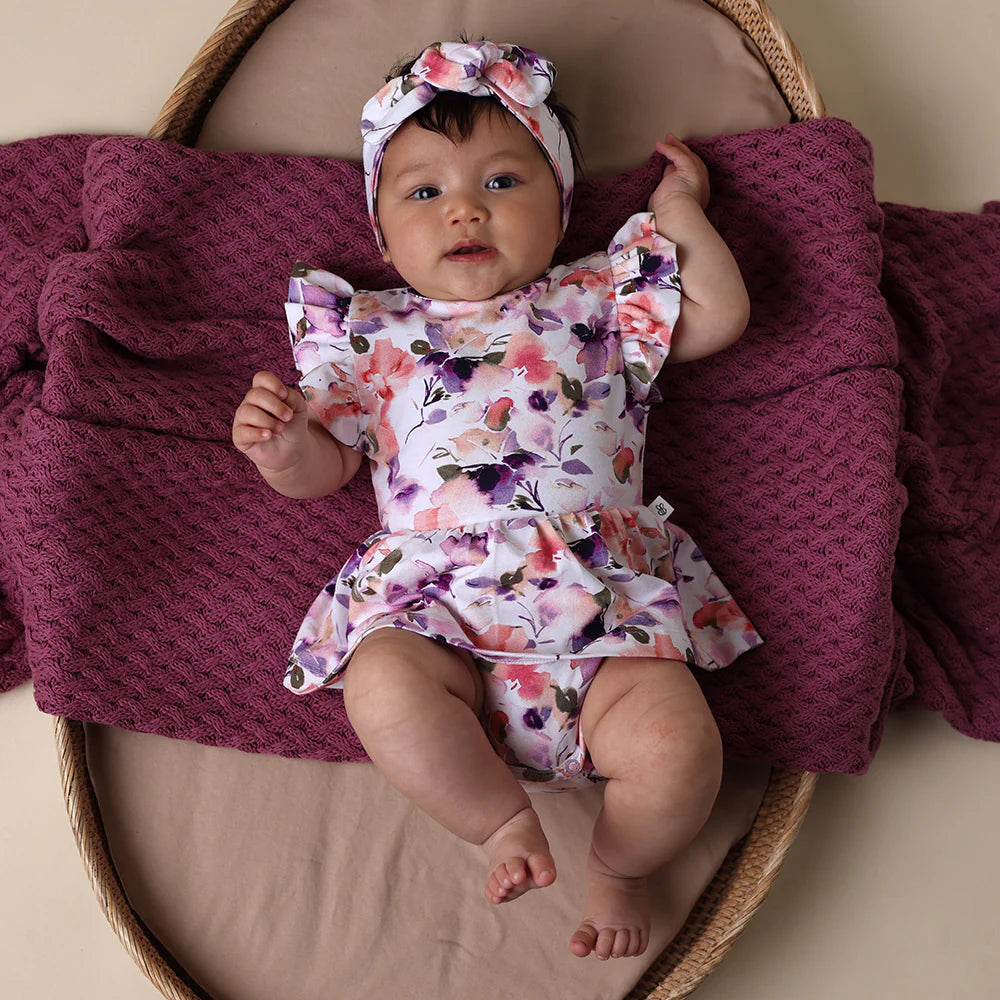 Snuggle Hunny - Blushing Beauty Short Sleeve Organic Dress