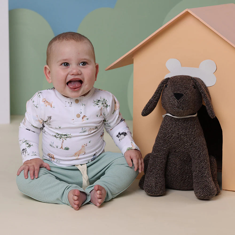 Snuggle Hunny - Dog Park Long Sleeve Organic Bodysuit