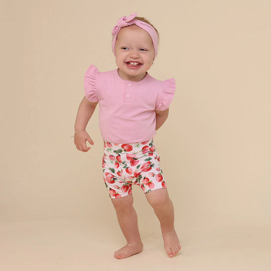 Snuggle Hunny - Strawberry Organic Bike Shorts