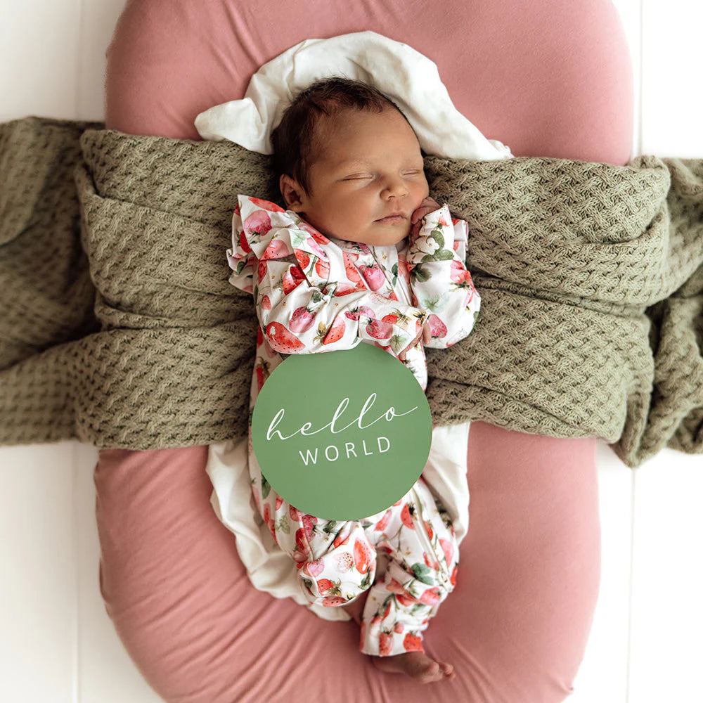 Snuggle Hunny - Strawberry & Moss Reversible Milestone Cards