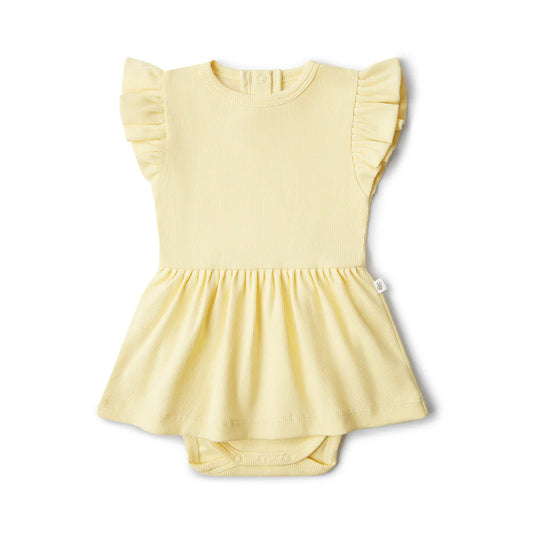 Snuggle Hunny - Sunlight Short Sleeve Organic Dress