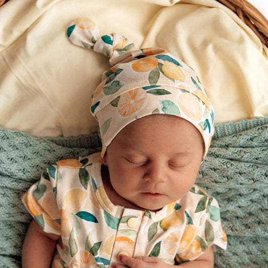 Snuggle Hunny - Sunny Citrus Squeeze Organic Knotted Beanie
