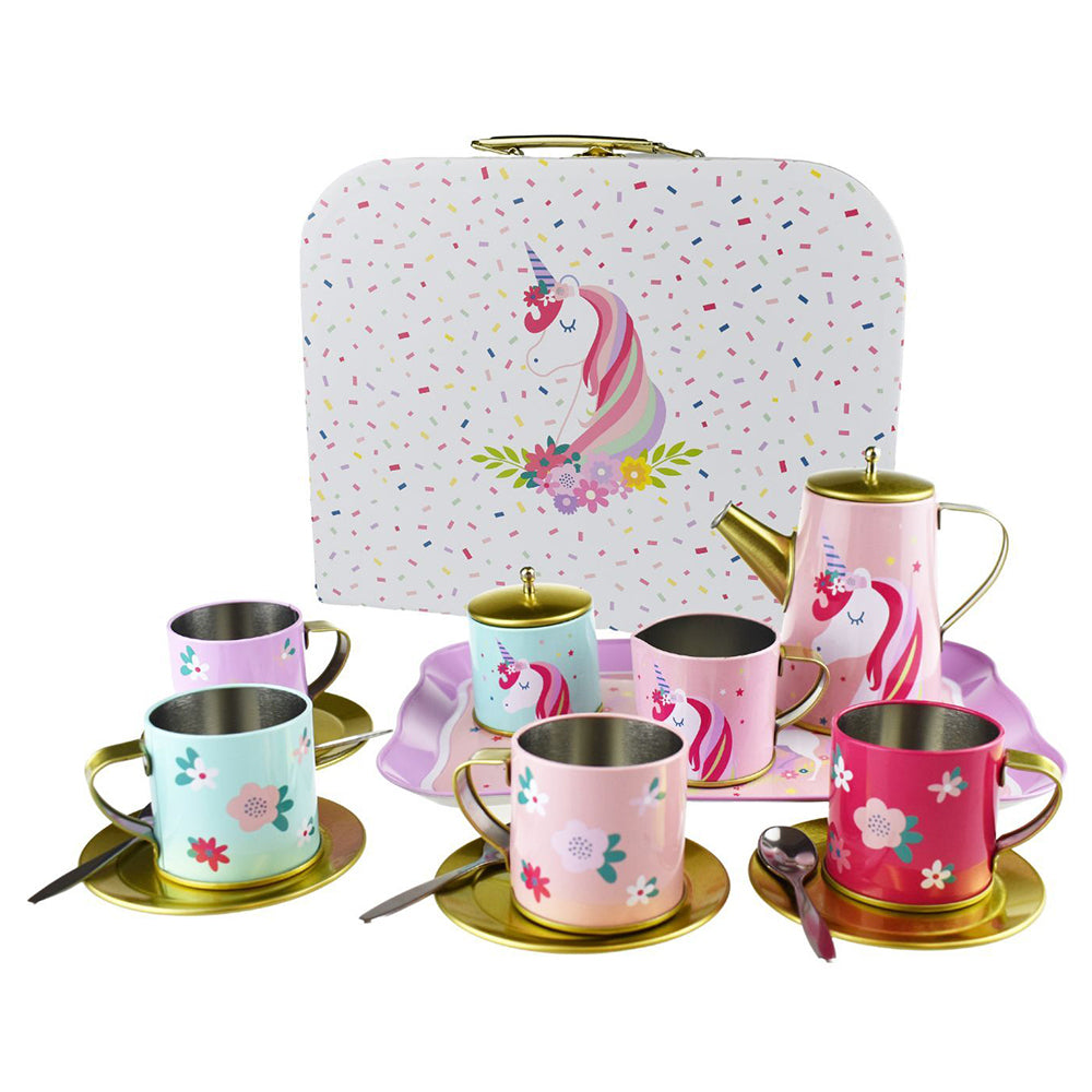 Deluxe Unicorn Tin Tea Set