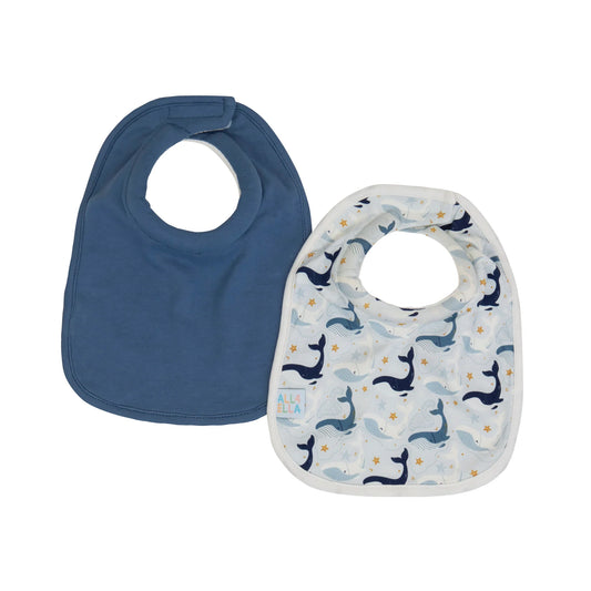 Rollneck Bib - Whales
