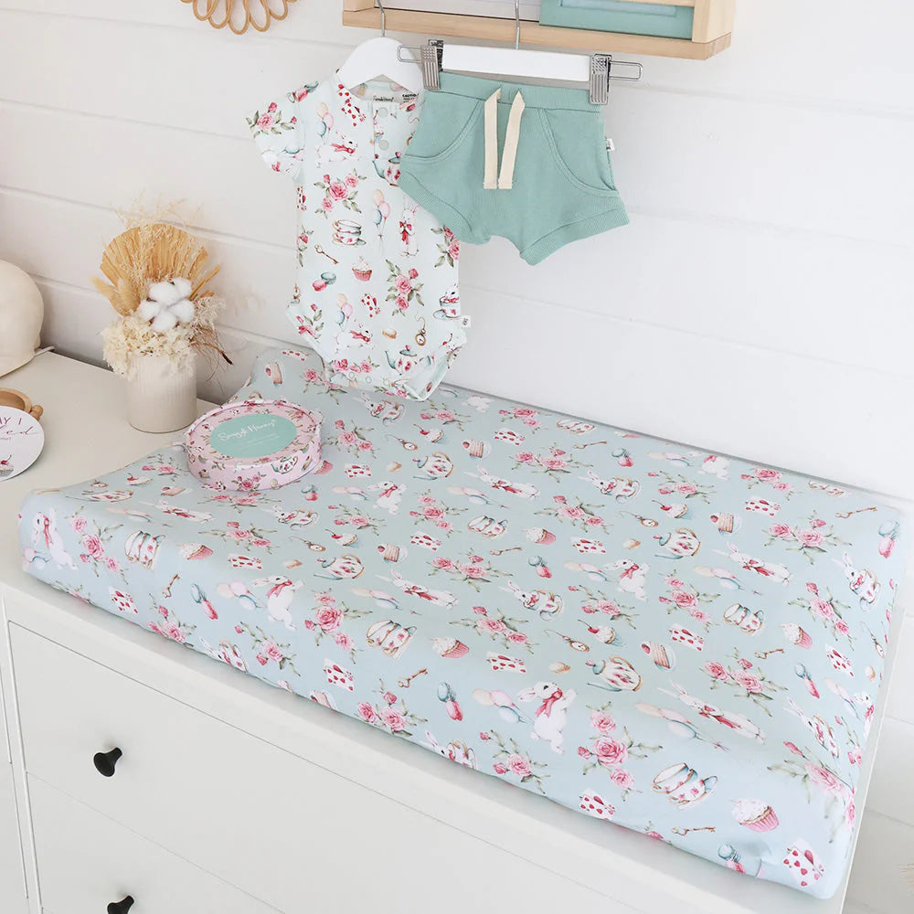 Snuggle Hunny - White Rabbit Organic Bassinet Sheet / Change Pad Cover