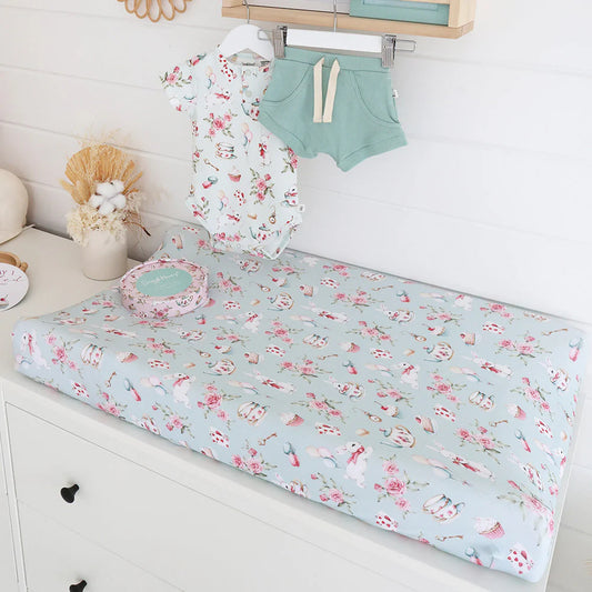Snuggle Hunny - White Rabbit Organic Bassinet Sheet / Change Pad Cover