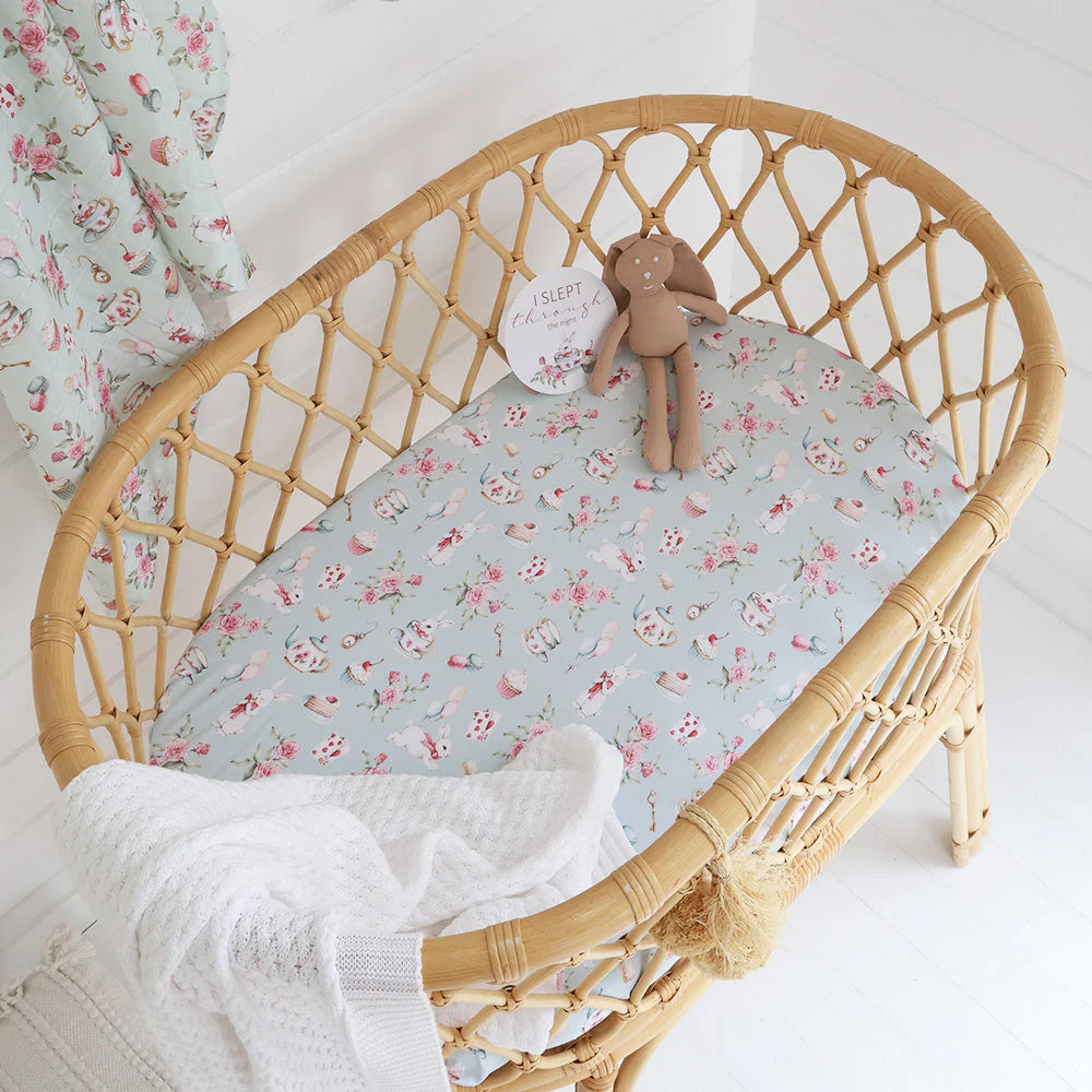Snuggle Hunny - White Rabbit Organic Bassinet Sheet / Change Pad Cover