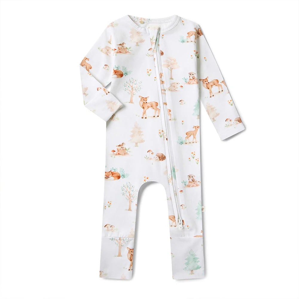 Snuggle Hunny - Woodland Tales Organic Snugglesuit Convertible Romper