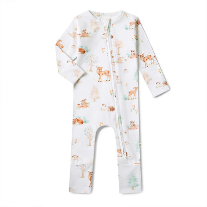 Snuggle Hunny - Woodland Tales Organic Snugglesuit Convertible Romper