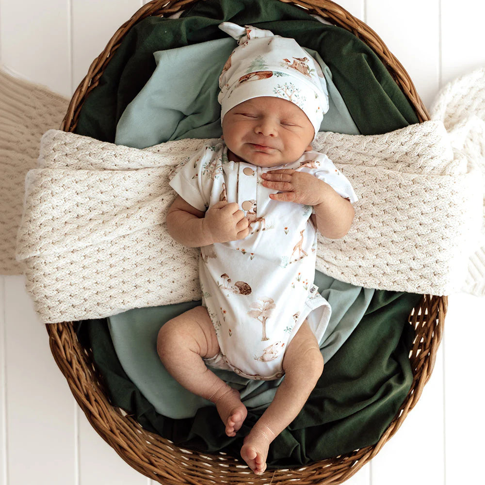 Snuggle Hunny - Woodland Tales Short Sleeve Organic Bodysuit