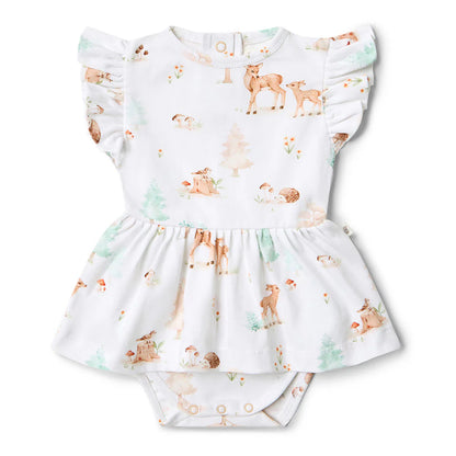 Snuggle Hunny - Woodland Tales Short Sleeve Organic Dress